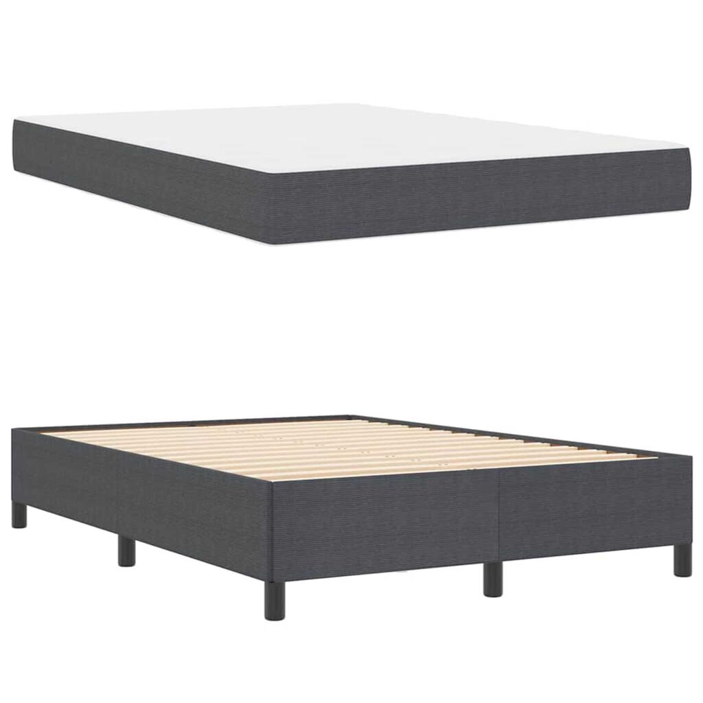vidaXL Σκελετός Κρεβατιού Άλλο Σκούρο γκρι 140 x 200 cm Βελούδο