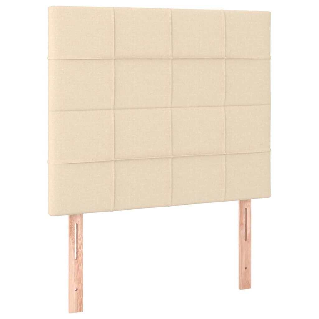 vidaXL Κεφαλάρια Κρεβατιού 2 τεμ. Κρεμ 90x5x78/88 εκ. Υφασμάτινο