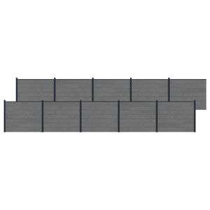vidaXL &Pi;ά&nu;&epsilon;&lambda; &Phi;&rho;ά&chi;&tau;&eta; 10 pcs WPC &kappa;&alpha;&iota; &Alpha;&lambda;&omicron;&upsilon;&mu;ί&nu;&iota;&omicron; &Gamma;&kappa;&rho;&iota;