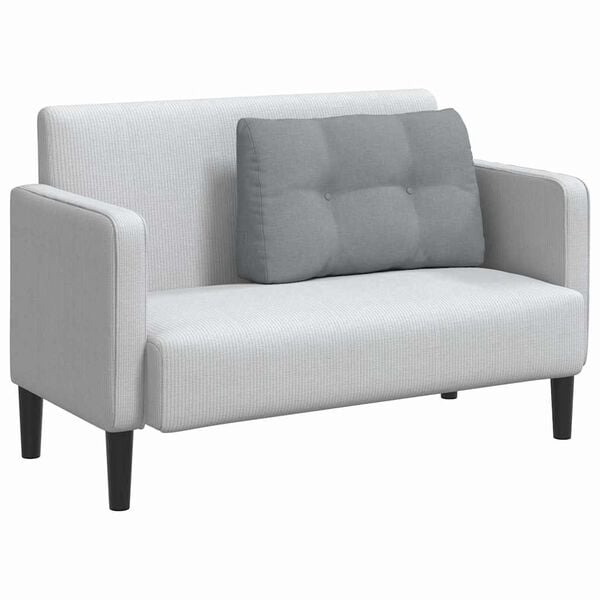 vidaXL Μαξιλάρι Πλάτης Ανοιχτό γκρι 80 x 24 x 50 εκ ύφασμα