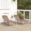 vidaXL Ξαπλώστρα 2-πρόσωπο 2 pcs Taupe 58 x 188 x 77 εκ. ύφασμα