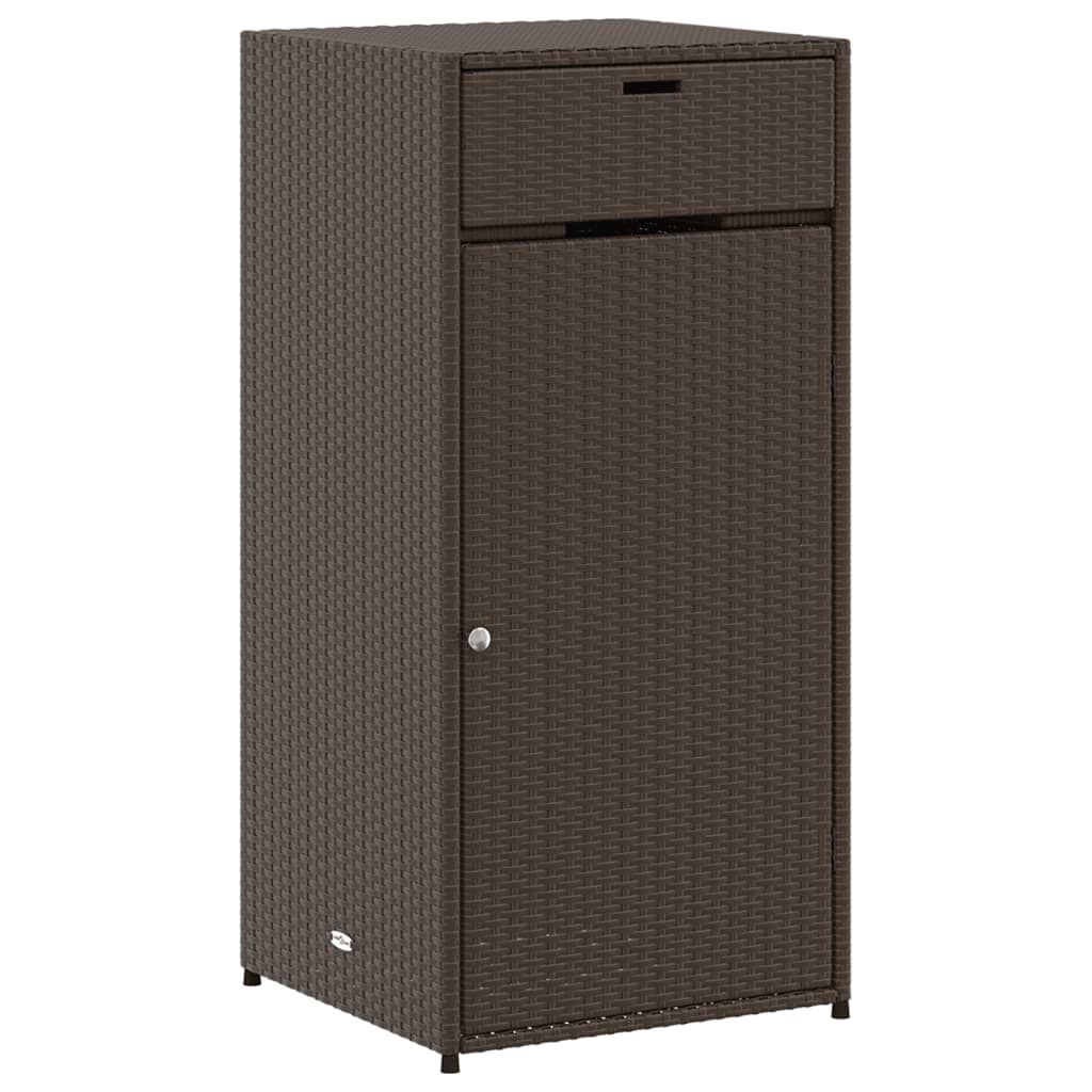 vidaXL Ντουλάπι Αποθήκευσης Κήπου Καφέ 55x55x111 εκ. Συνθετικό Ρατάν