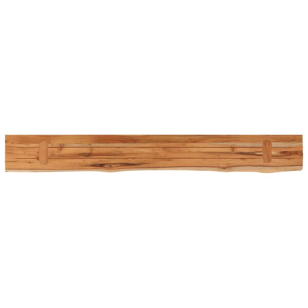 vidaXL Ράφι Επιτοίχιο Ορθ. Live Edge 180x20x2,5 εκ. Μασίφ Ξύλο Ακακίας