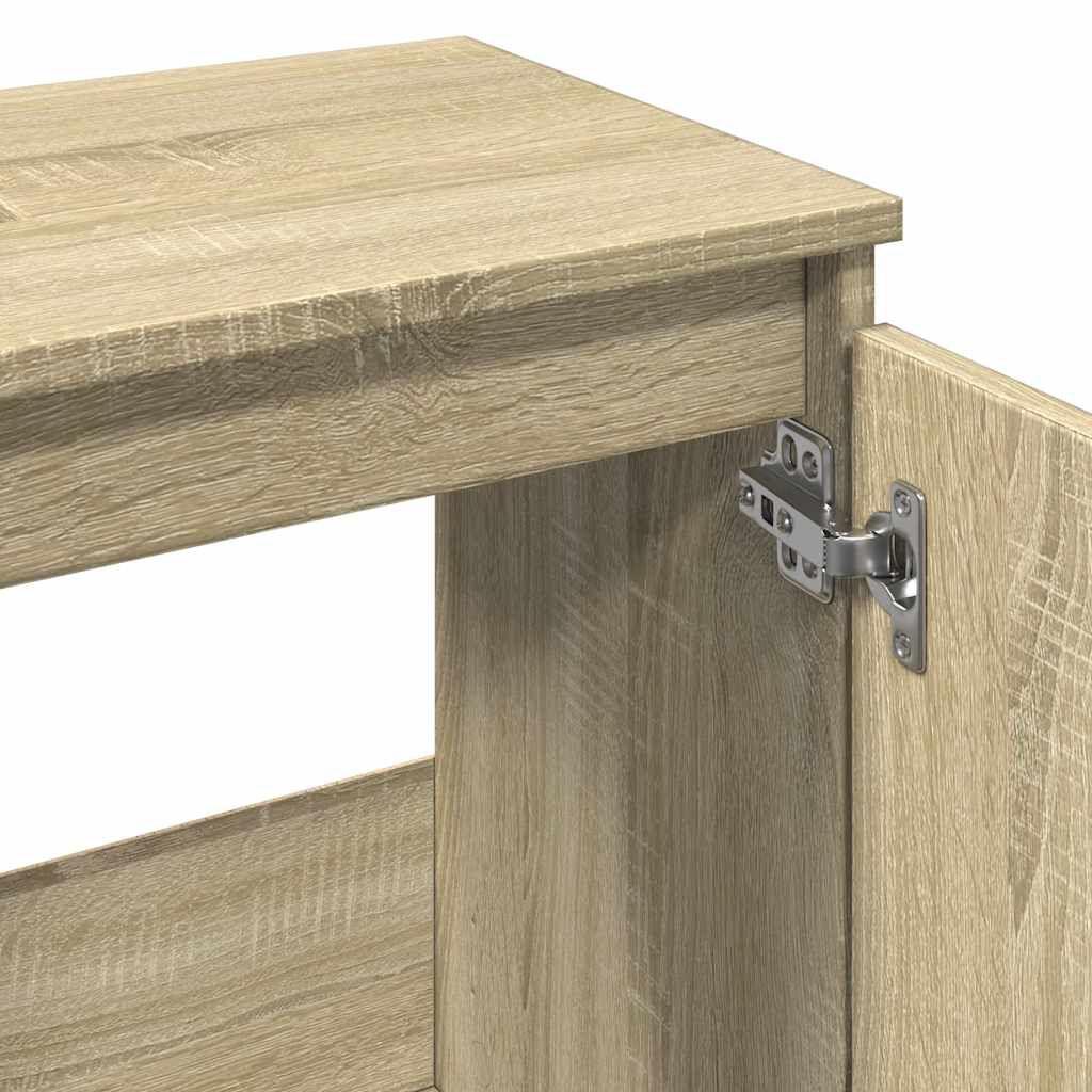vidaXL Ντουλάπι Νιπτήρα Μπάνιου Sonoma Δρυς 65x33x60 εκ. Επεξ. Ξύλο
