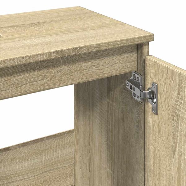 vidaXL Ντουλάπι Νιπτήρα Μπάνιου Sonoma Δρυς 65x33x60 εκ. Επεξ. Ξύλο