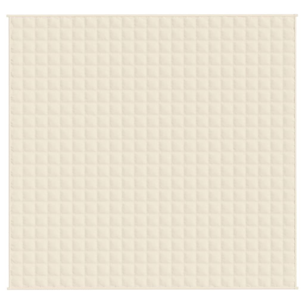vidaXL Κουβέρτα Βαρύτητας Ανοιχτό Κρεμ 220 x 235 εκ. 15 κ. Υφασμάτινη
