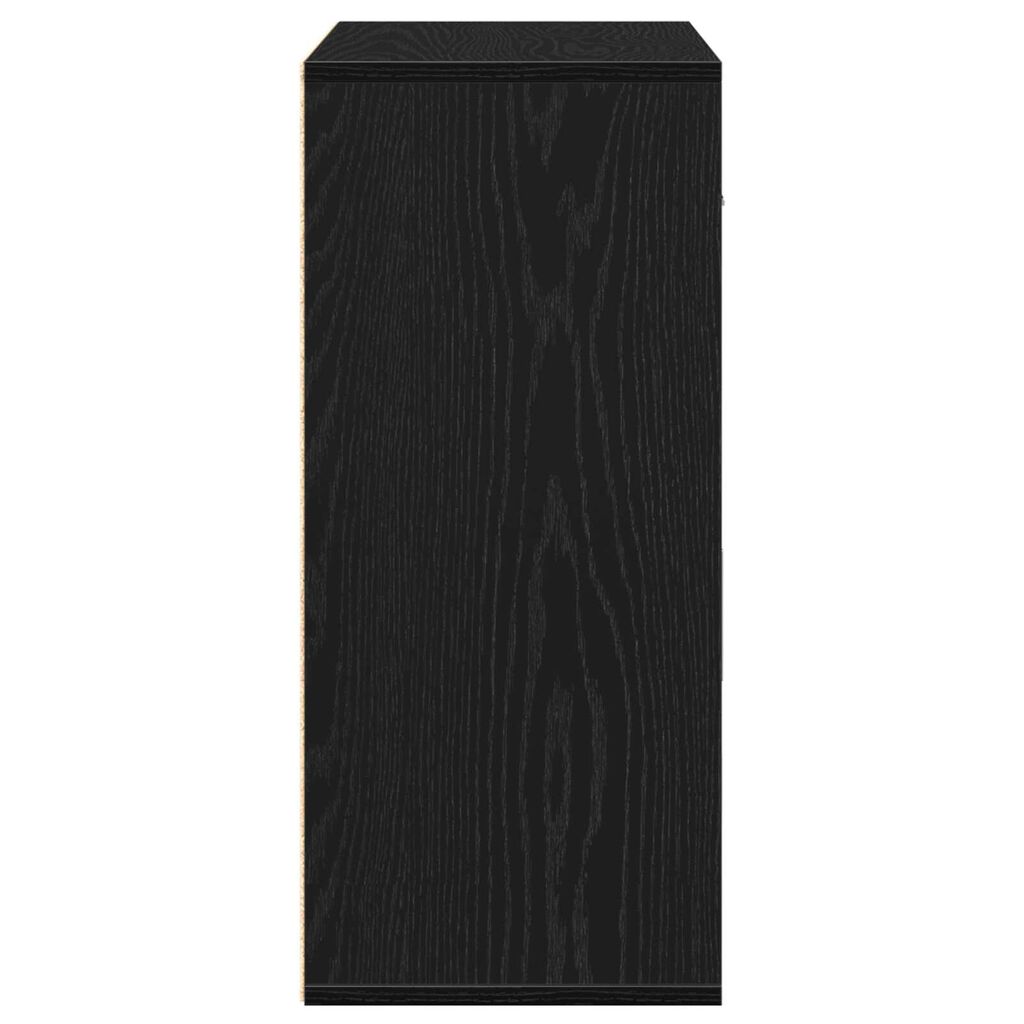 vidaXL Πλαϊνό γραφείο Μαύρη δρυς 60 x 31 x 70 εκ Επεξεργασμένο ξύλο