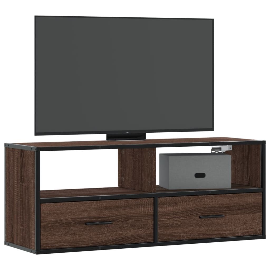 vidaXL Έπιπλο Τηλεόρασης Καφέ Δρυς 100x31x39,5 εκ. Επεξεργασμένο Ξύλο
