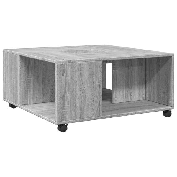 vidaXL Τραπεζάκι Σαλονιού Γκρι Sonoma 80x80x40 εκ. Επεξεργασμένο Ξύλο