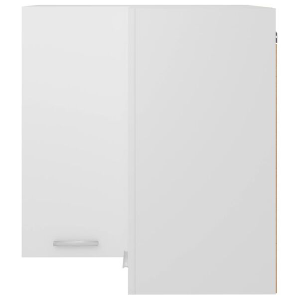 vidaXL Ντουλάπι Γωνία Κρεμαστό Lyon Λευκό 57x57x60 εκ. από Επεξ. Ξύλο