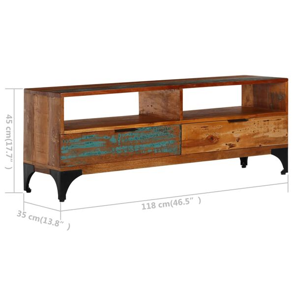 vidaXL Έπιπλο Τηλεόρασης 118 x 35 x 45 εκ. από Μασίφ Ανακυκλωμένο Ξύλο
