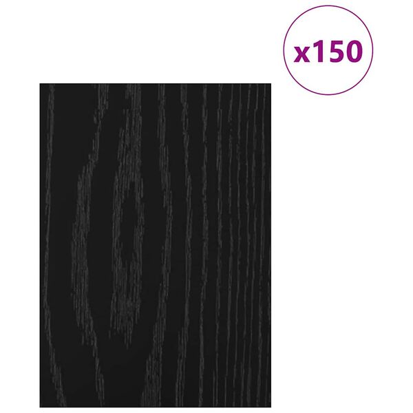 vidaXL Διακοσμητικά Πάνελ 150 pcs Μαύρη δρυς 15 x 21 x 0.3 εκ