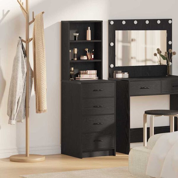 vidaXL Highboard &Mu;&alpha;ύ&rho;&eta; &delta;&rho;&upsilon;&sigmaf; 40 x 41 x 135 &epsilon;&kappa;. &Epsilon;&pi;&epsilon;&xi;&epsilon;&rho;&gamma;&alpha;&sigma;&mu;έ&nu;&omicron; &xi;ύ&lambda;&omicron;