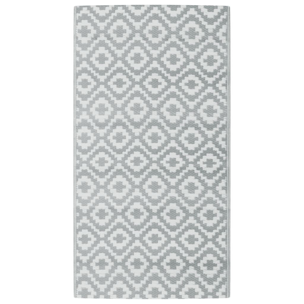 vidaXL Χαλί εξωτερικού χώρου ARAKIL γκρι 80x150 cm PP