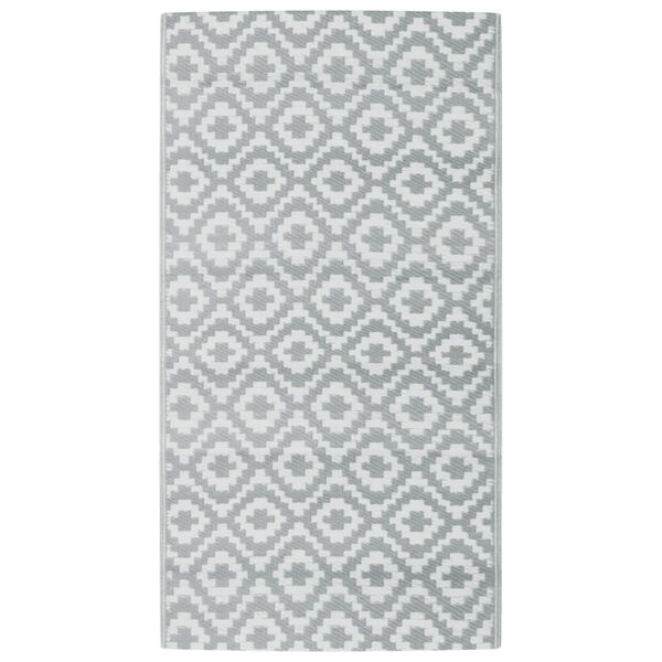 vidaXL Χαλί εξωτερικού χώρου ARAKIL γκρι 80x150 cm PP