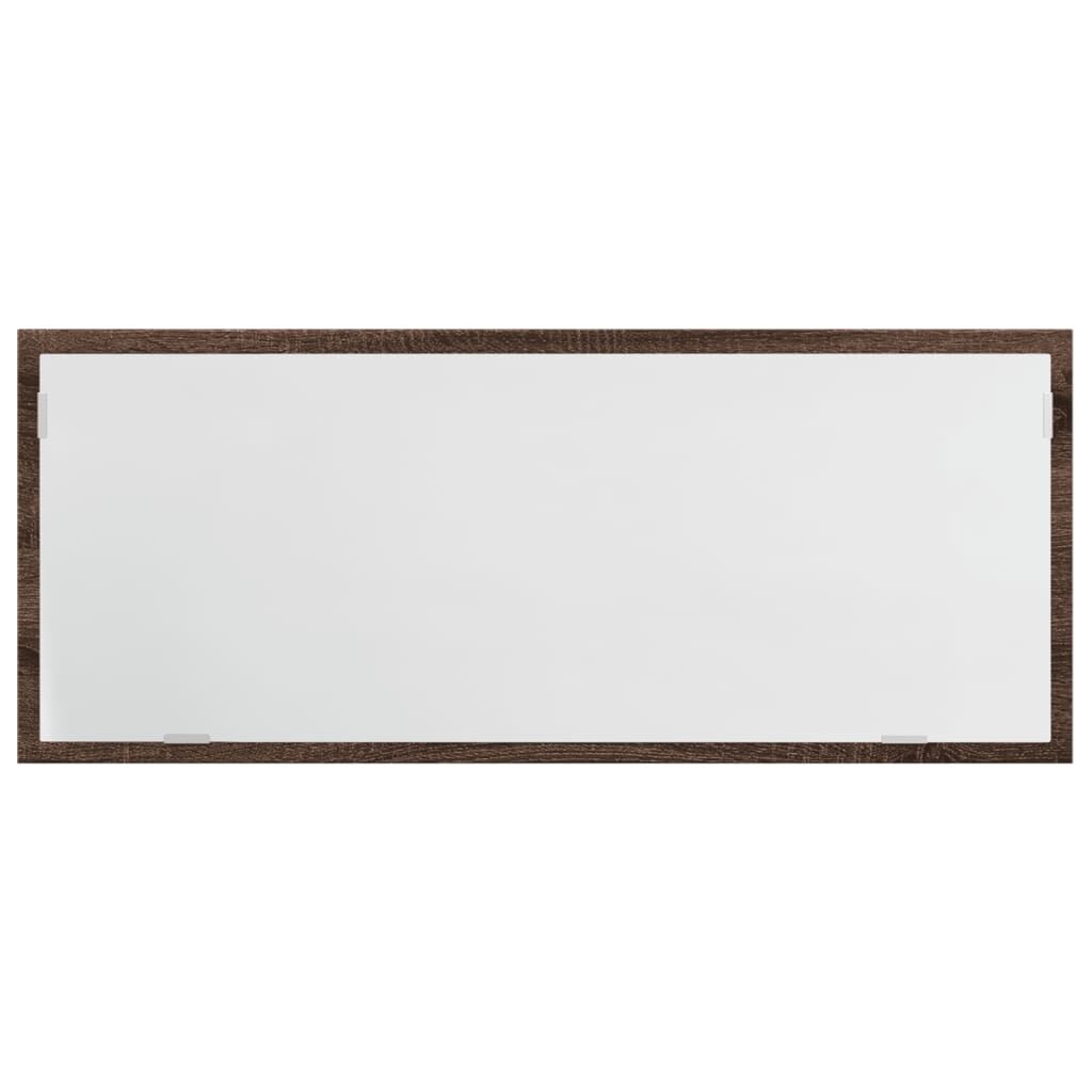 vidaXL LED Καθρέφτης Μπάνιου Καφέ Δρυς 100x8,5x37 εκ. Επεξεργ. Ξύλο