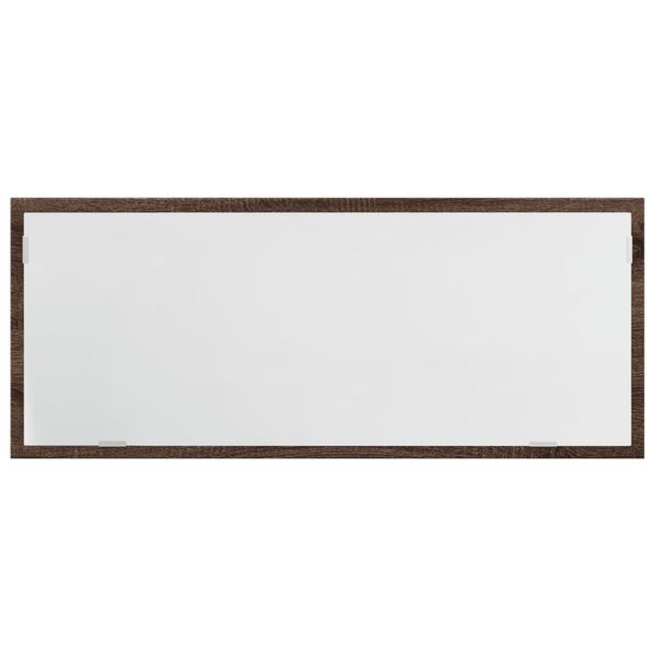 vidaXL LED Καθρέφτης Μπάνιου Καφέ Δρυς 100x8,5x37 εκ. Επεξεργ. Ξύλο