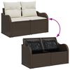 vidaXL Σετ Καναπέ Κήπου με μαξιλάρι 8 pcs Καφέ Πολυ ράταν