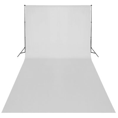 vidaXL Σετ Studio: Σύστημα Φόντου Λευκό 600 x 300 εκ. & Φωτισμός