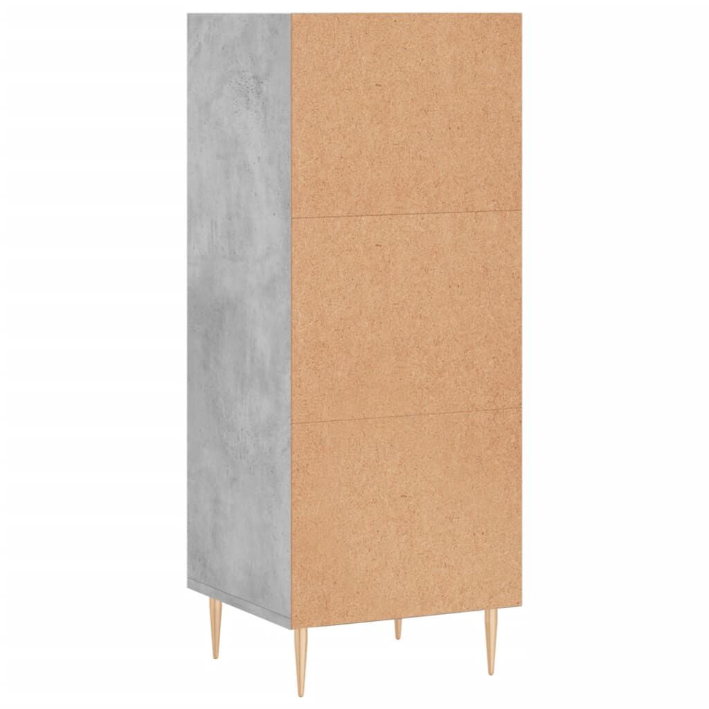 vidaXL Ντουλάπι Γκρι Σκυροδέματος 34,5x32,5x90 εκ. Επεξεργασμένο Ξύλο