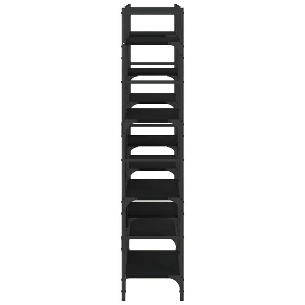 vidaXL Βιβλιοθήκη Μαύρη 160 x 28,5 x 136,5 εκ. από Επεξεργασμένο Ξύλο