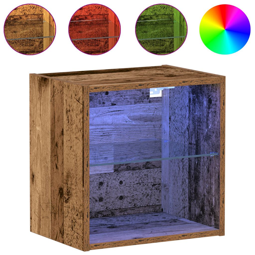 Floating Shelf από παλιό ξύλο 40x28,5x40 εκ. Κατασκευασμένο από MDF