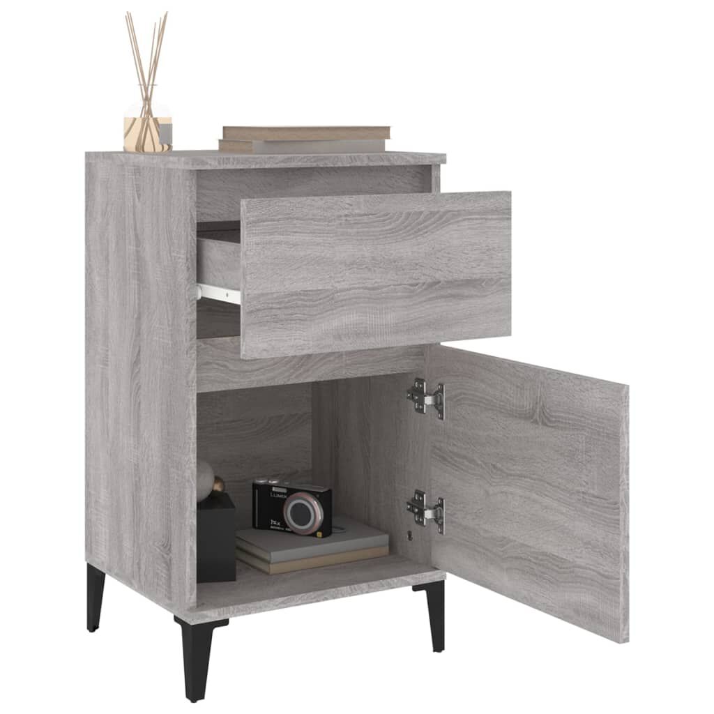 vidaXL Κομοδίνο Γκρι Sonoma 40x35x70 εκ.