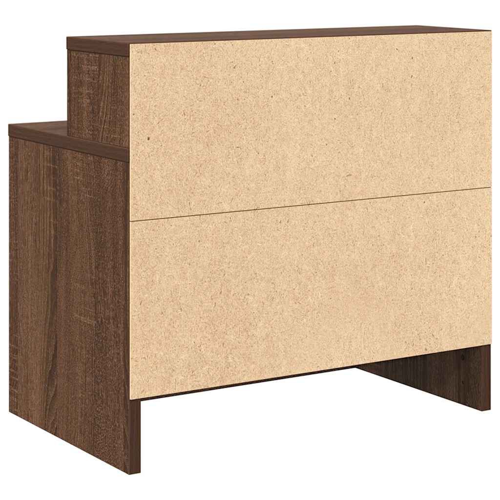 vidaXL Κομοδίνο με συρτάρι Καφέ Δρυς 51x31x47 εκ.