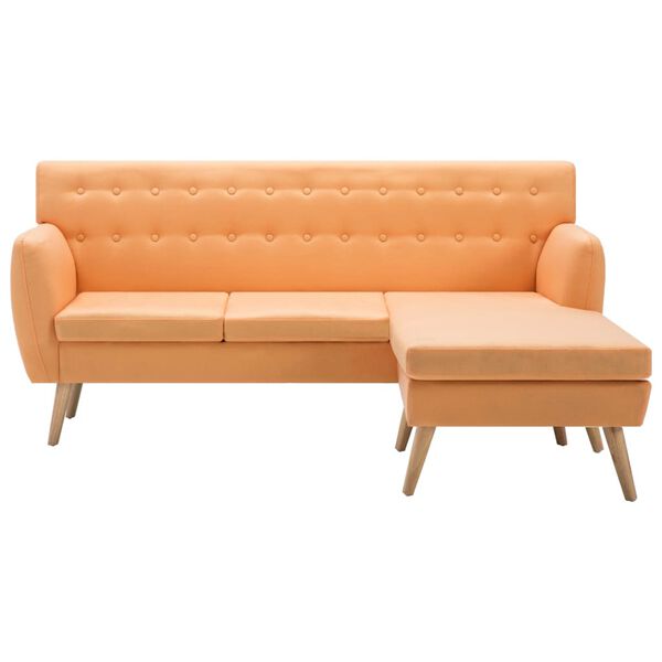 vidaXL Καναπές ΓωνιακόςΠορτοκαλί 171,5 x 138 x 81,5 εκ. Υφασμάτινος