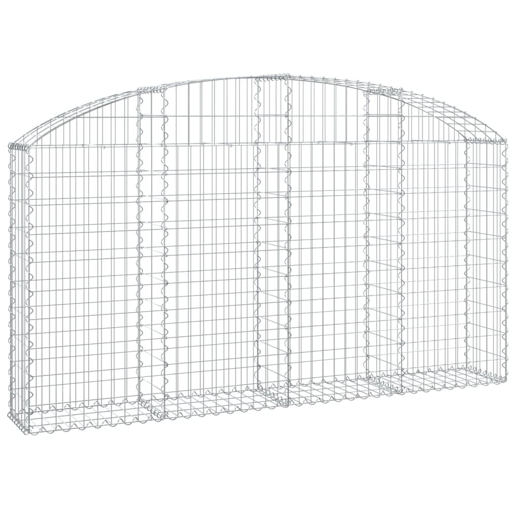 vidaXL Συρματοκιβώτιο Τοξωτό 200x30x100/120εκ. από Γαλβανισμένο Χάλυβα