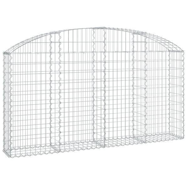 vidaXL Συρματοκιβώτιο Τοξωτό 200x30x100/120εκ. από Γαλβανισμένο Χάλυβα