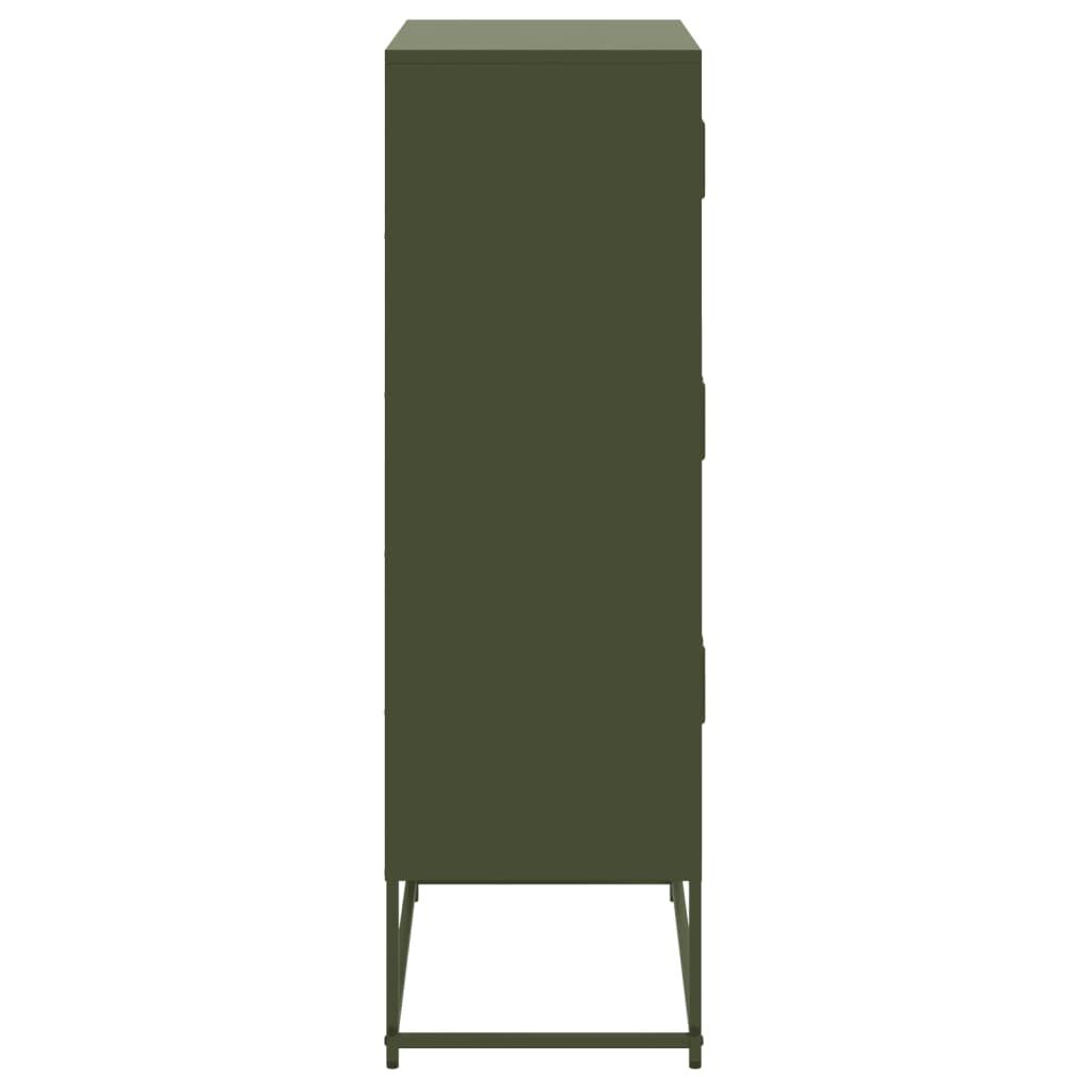 vidaXL Ντουλάπι Πράσινο Λαδί 68,5x38,5x123,5 εκ. από Ατσάλι