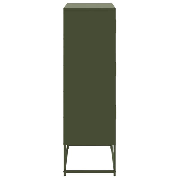 vidaXL Ντουλάπι Πράσινο Λαδί 68,5x38,5x123,5 εκ. από Ατσάλι