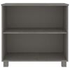 vidaXL Ντουλάπι HAMAR Αν. Γκρι 85 x 35 x 80 εκ. από Μασίφ Ξύλο Πεύκου