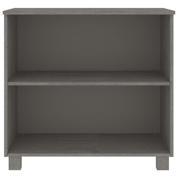 vidaXL Ντουλάπι HAMAR Αν. Γκρι 85 x 35 x 80 εκ. από Μασίφ Ξύλο Πεύκου
