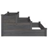 vidaXL Ζαρντινιέρα Υπερυψωμένη Γκρι 120x120x56 εκ. Μασίφ Ξύλο Ελάτης