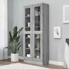 vidaXL Βιτρίνα Γκρι Sonoma 82,5x30,5x185 εκ. από Επεξεργασμένο Ξύλο