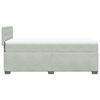 vidaXL Κρεβάτι Boxspring με Στρώμα Ανοιχτό Γκρι 90x200 εκ. Βελούδινο