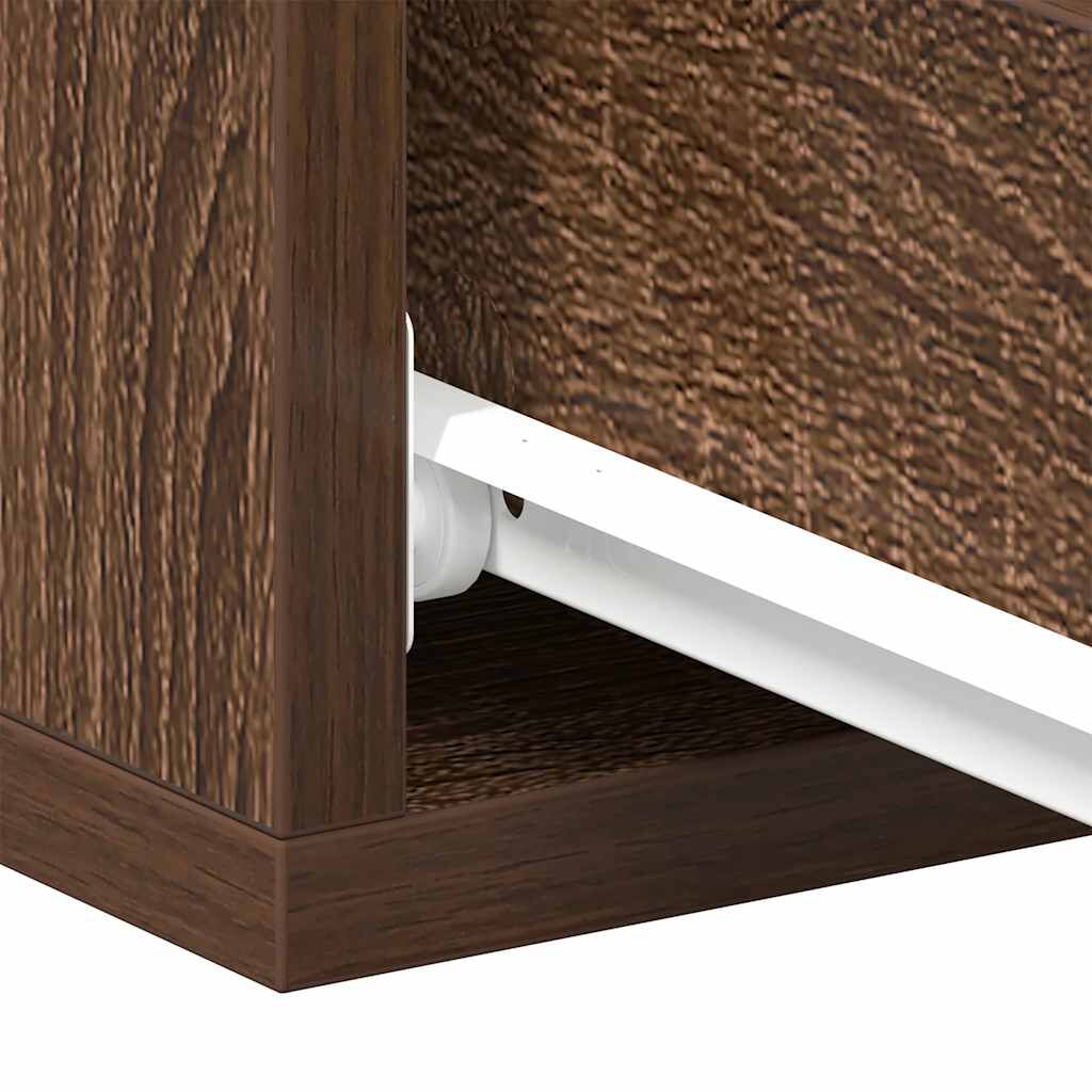 vidaXL Κομοδίνο Κρεμαστά Καφέ Δρυς 40x30x15 εκ. Επεξεργ. Ξύλο