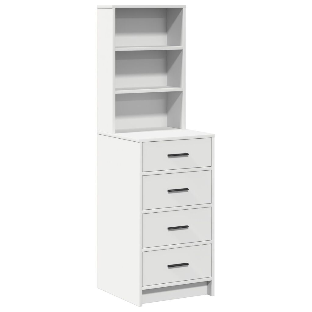 vidaXL Υψηλός θρόισμα Λευκό 40x41x135 εκ Επεξεργασμένο Ξύλο