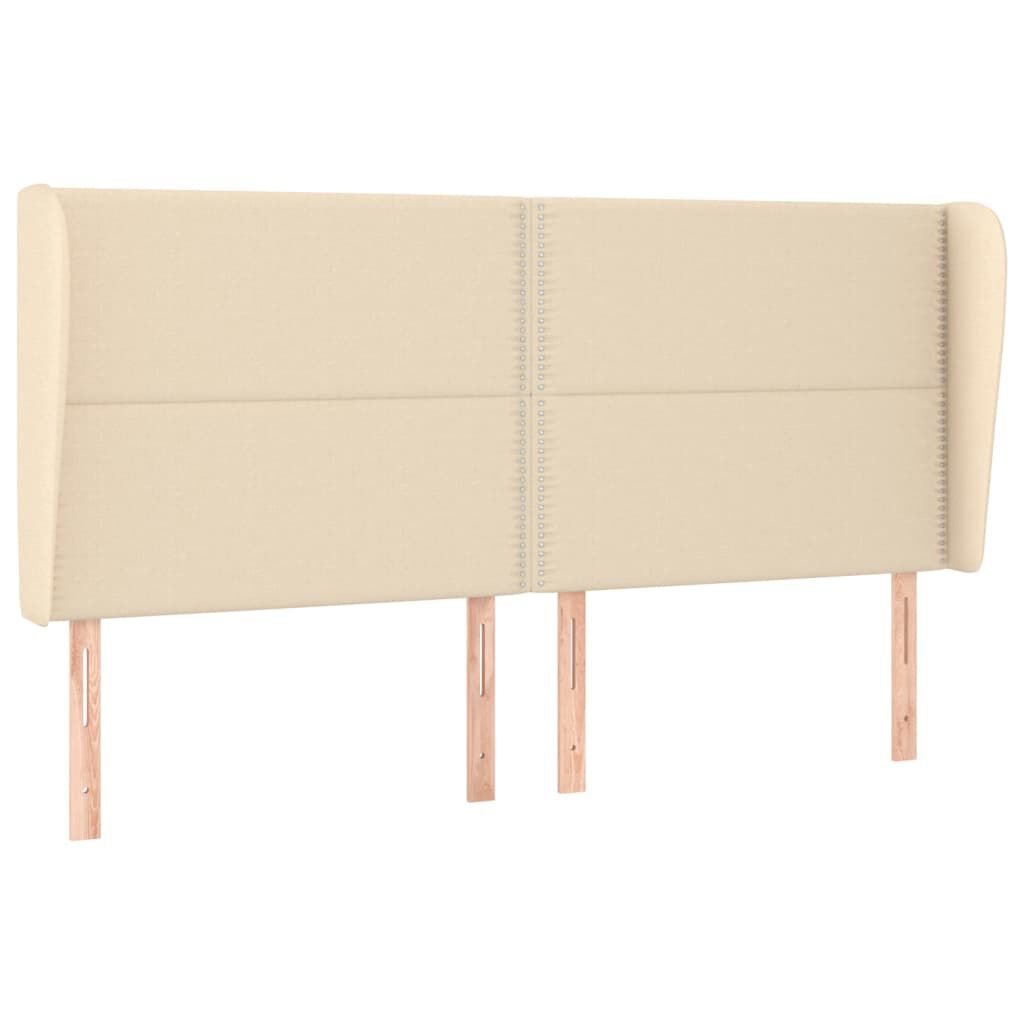 vidaXL Κεφαλάρι με Πτερύγια Κρεμ 203x23x118/128 εκ. Υφασμάτινο