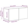 vidaXL Σετ επίπλου τηλεόρασης 4 pcs artisan δρυς Επεξεργασμένο ξύλο