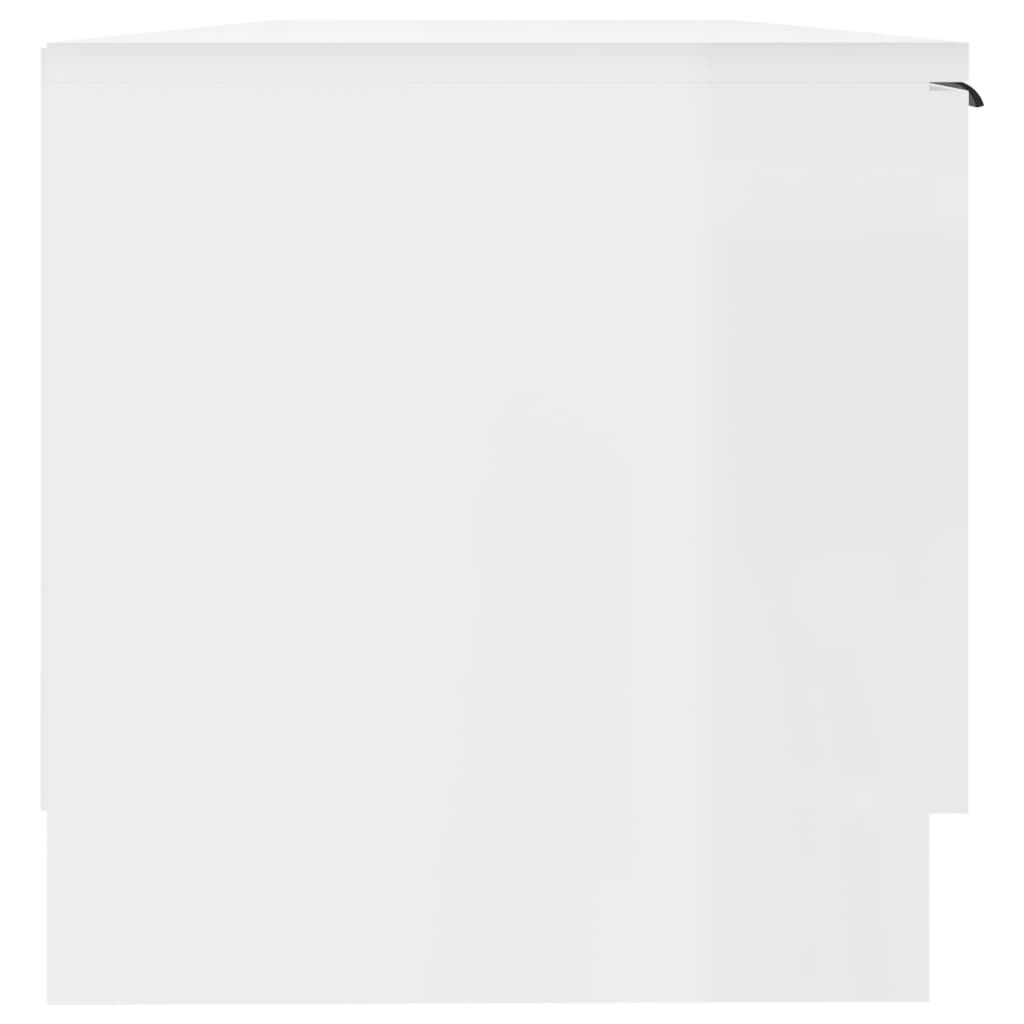 vidaXL Έπιπλο Τηλεόρασης Γυαλ. Λευκό 102x35x36,5 εκ Επεξεργασμένο Ξύλο