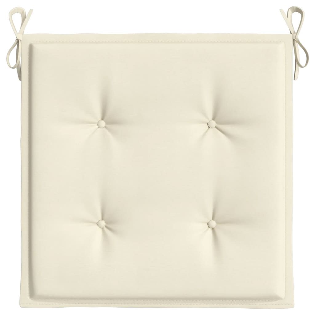 vidaXL Μαξιλάρια Καρέκλας Κήπου 2 τεμ. Κρεμ 50x50x3 εκ. Oxford Ύφασμα