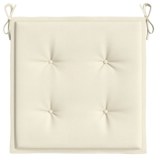 vidaXL Μαξιλάρια Καρέκλας Κήπου 2 τεμ. Κρεμ 50x50x3 εκ. Oxford Ύφασμα