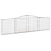vidaXL Συρματοκιβώτια Τοξωτά 4 τεμ. 400x30x100/120 εκ. Γαλβαν. Ατσάλι