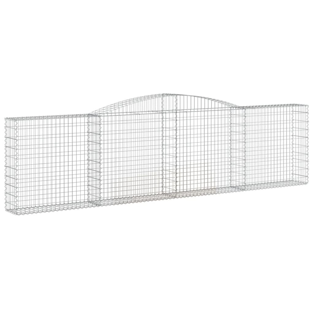 vidaXL Συρματοκιβώτια Τοξωτά 4 τεμ. 400x30x100/120 εκ. Γαλβαν. Ατσάλι