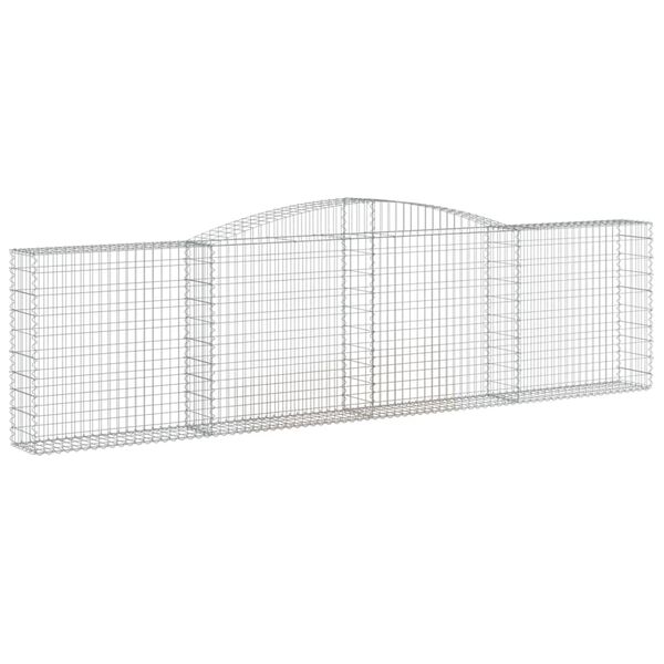 vidaXL Συρματοκιβώτια Τοξωτά 4 τεμ. 400x30x100/120 εκ. Γαλβαν. Ατσάλι