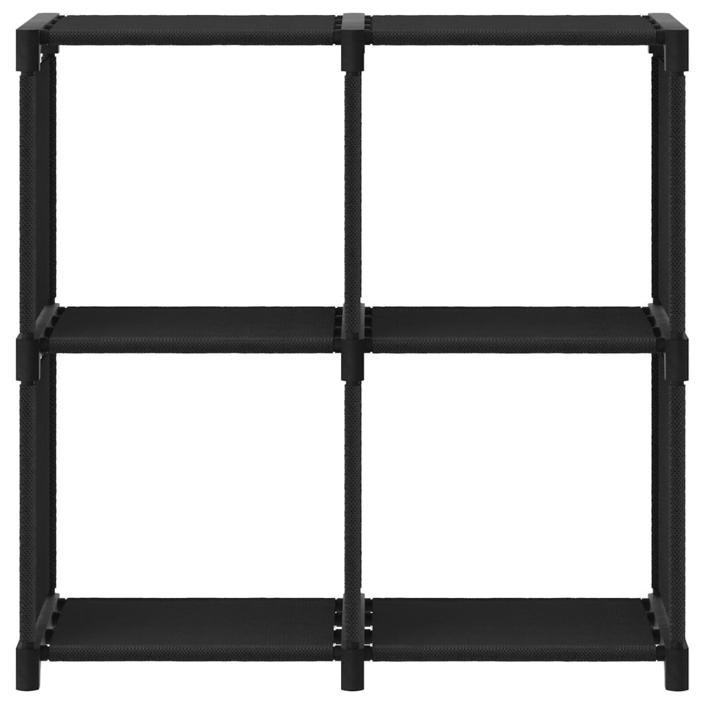 vidaXL Ραφιέρα με 4 Κύβους Μαύρη 69 x 30 x 72,5 εκ. Υφασμάτινη