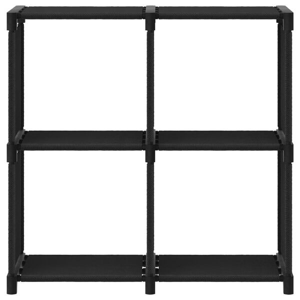 vidaXL Ραφιέρα με 4 Κύβους Μαύρη 69 x 30 x 72,5 εκ. Υφασμάτινη
